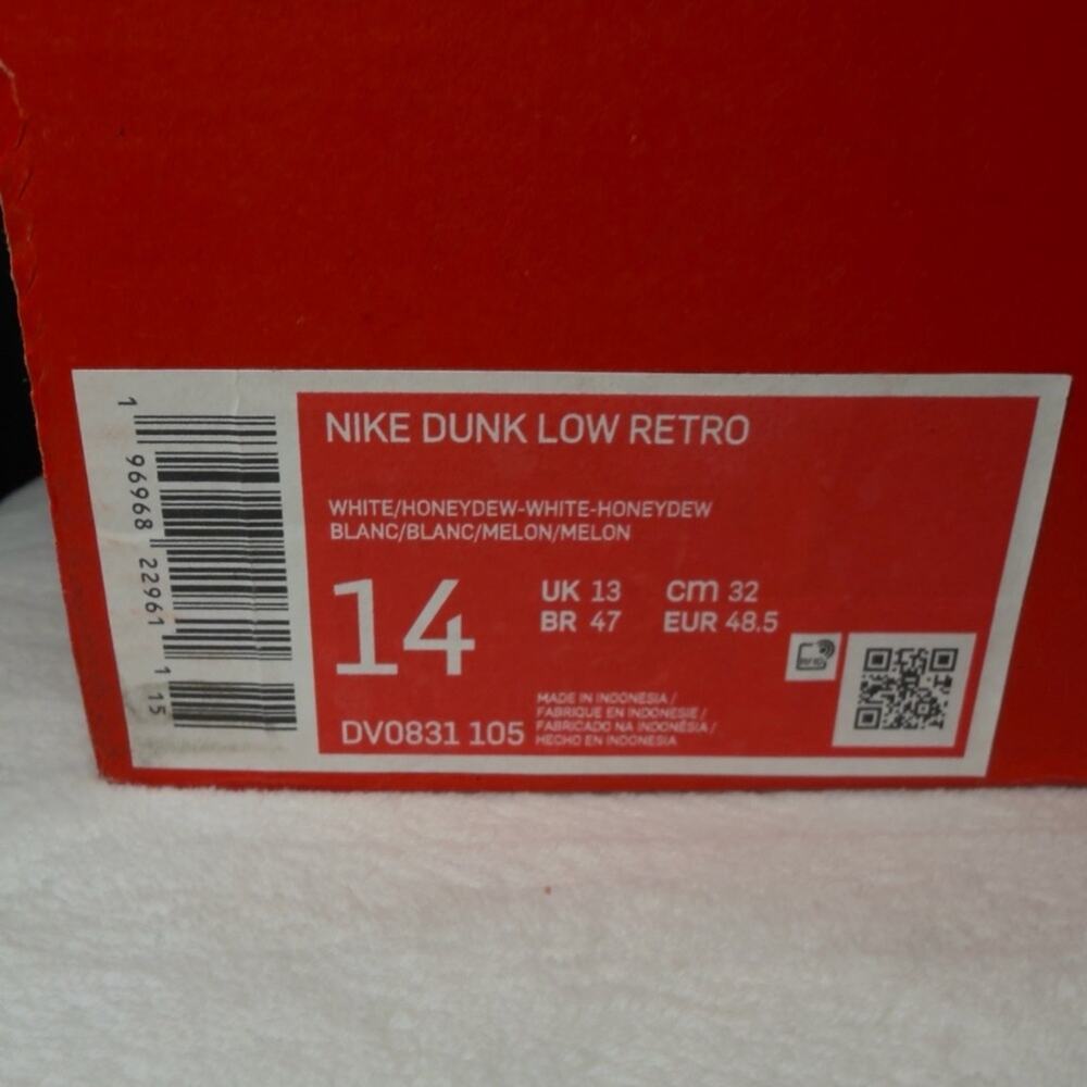 Nike Dunk Low Honeydew DV0831-105 Men’s Size 14 - Picture 14 of 14